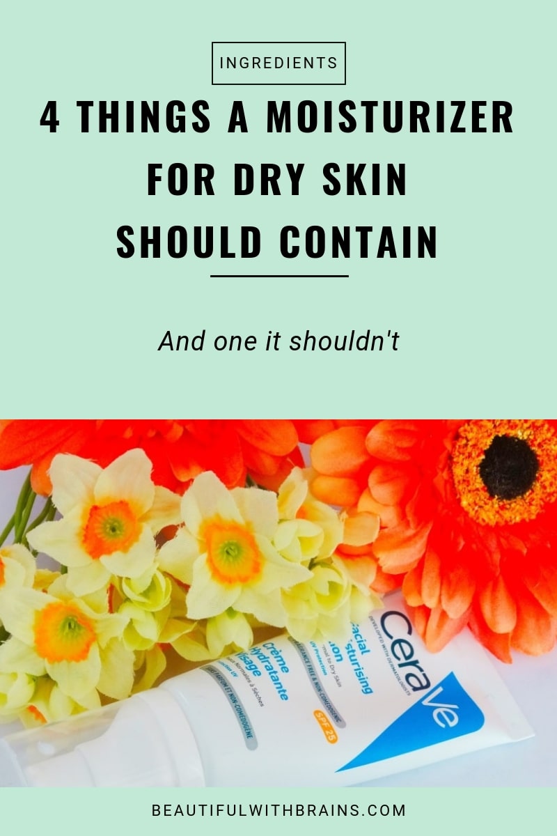 4 things a moisturizer for dry skin should contain