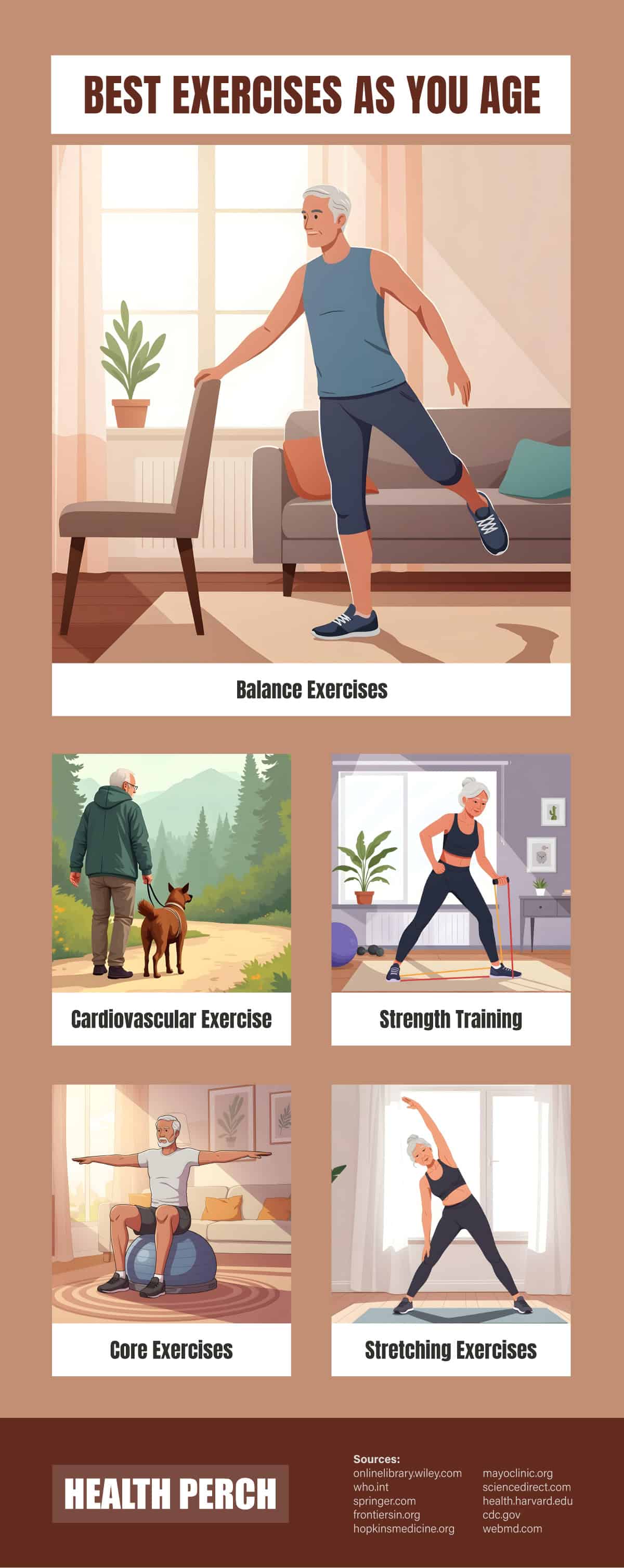 Best Exercises as You Age Infographic