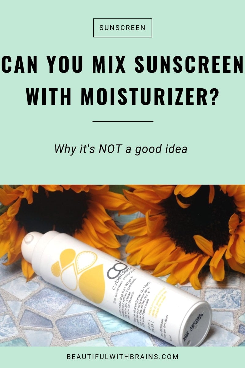 can you mix sunscreen with moisturizer?
