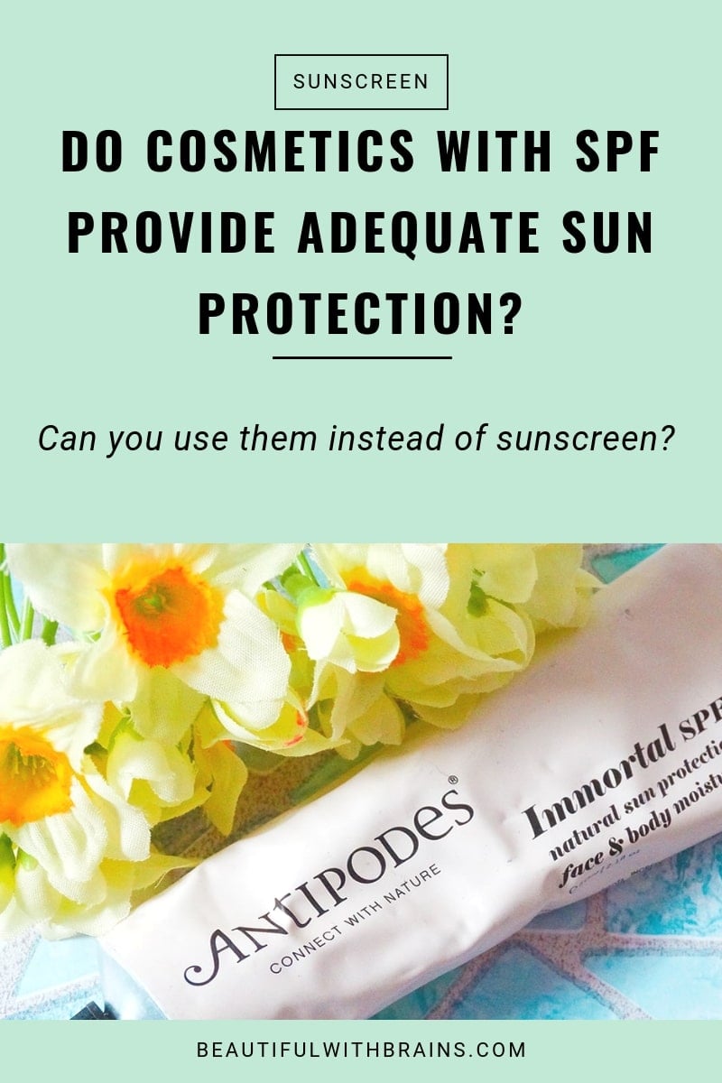 cosmetics with spf provide adequate sun protection