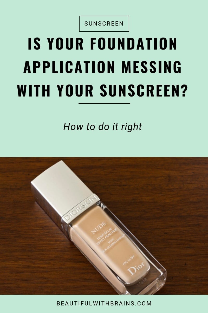foundation application messing and removing sunscreen