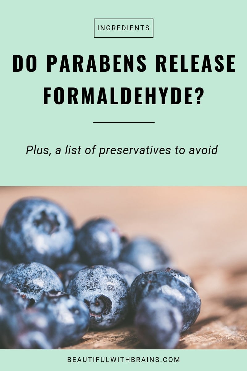 parabens do not release formaldehyde