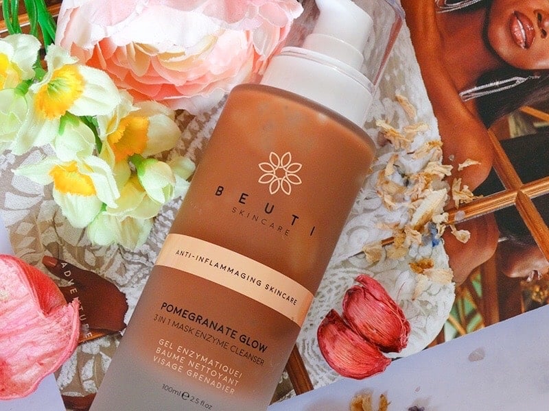 review beuti pomegranate glow enzyme cleanser