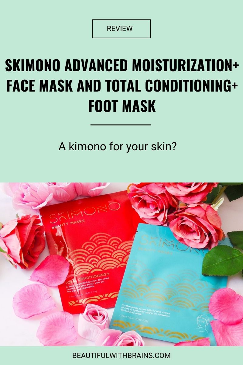 review Skimono Advanced Moisturization+ face mask and Total Conditioning+ foot mask