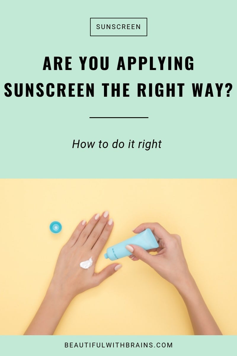 right way to apply sunscreen