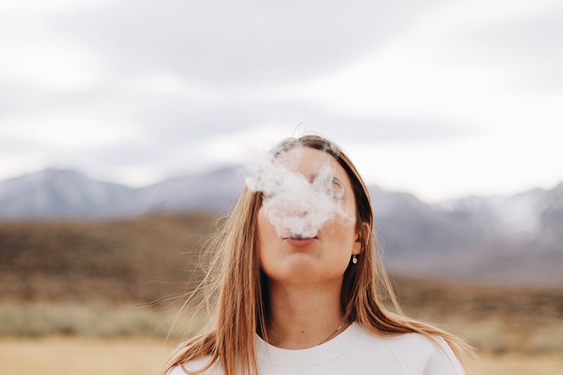 woman smoking skin